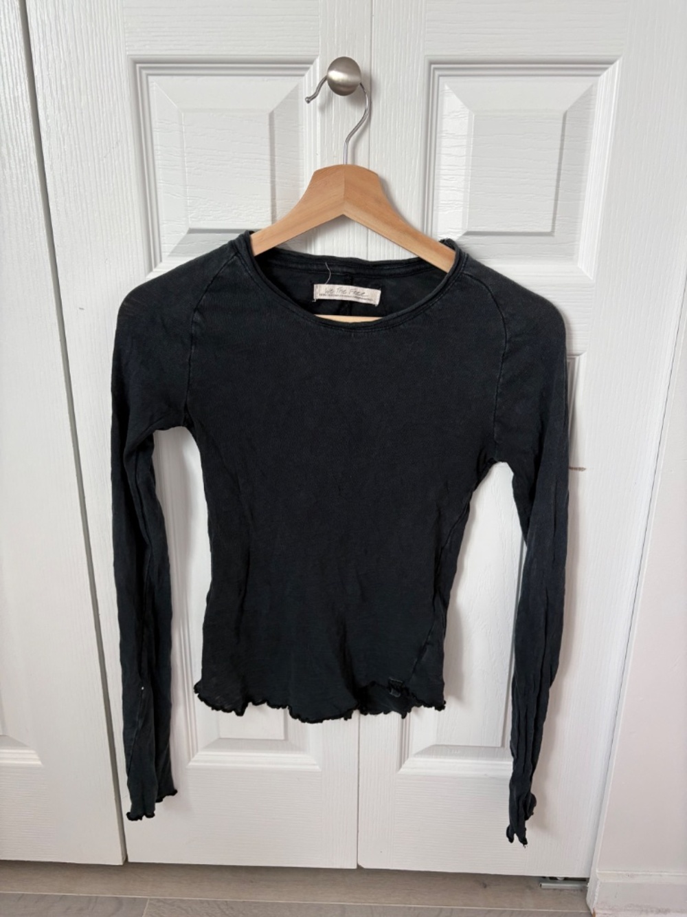 Free People Long Sleeve Burnout Shirt